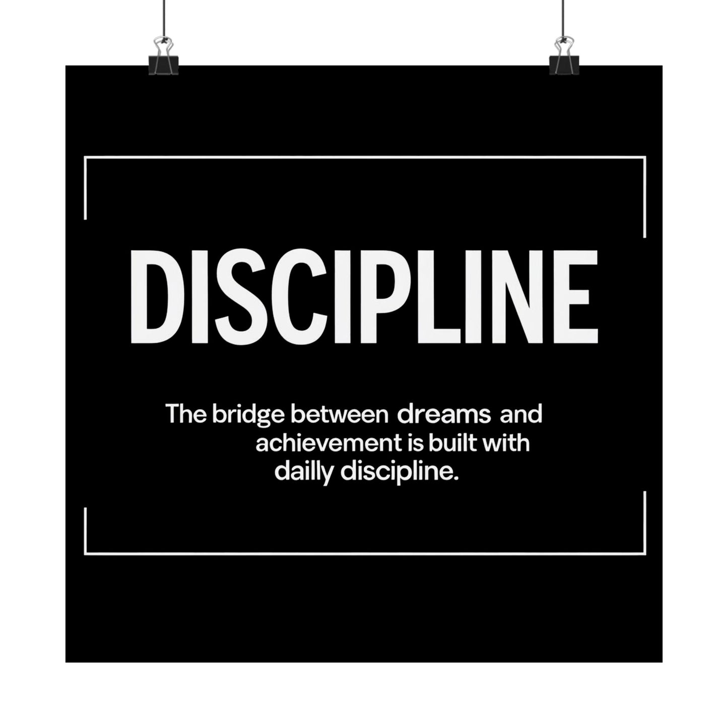Discipline Horizontal Poster