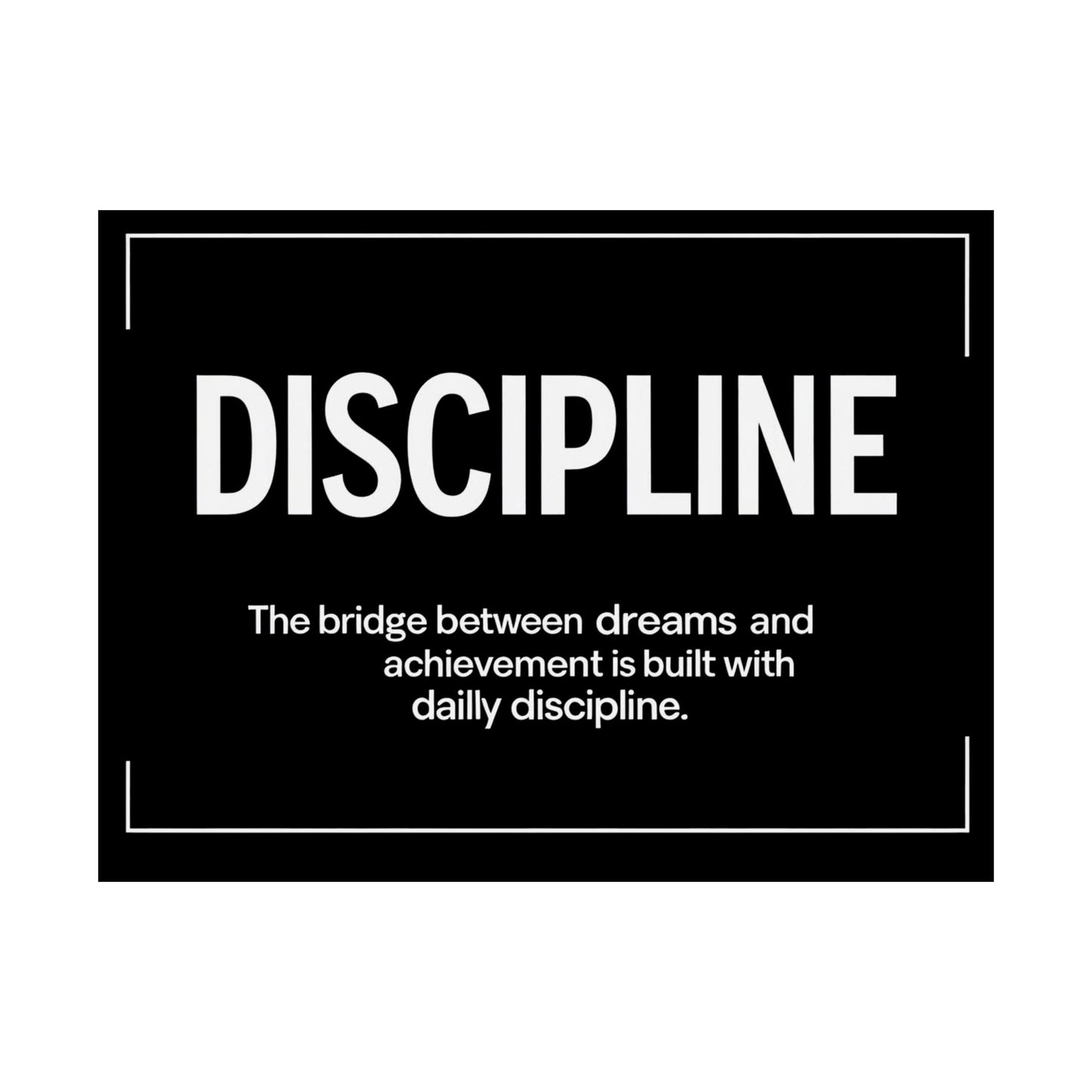 Discipline Horizontal Poster