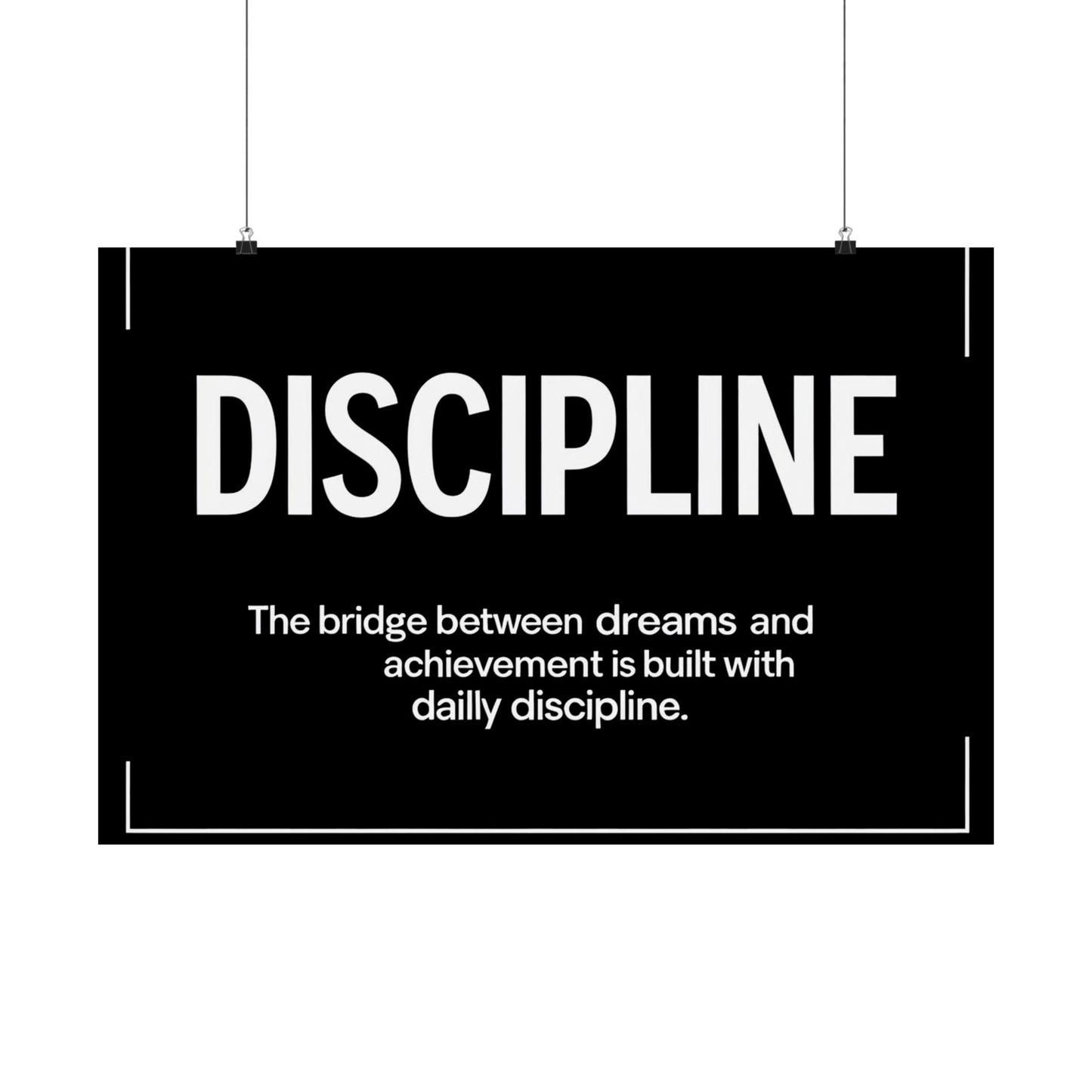 Discipline Horizontal Poster