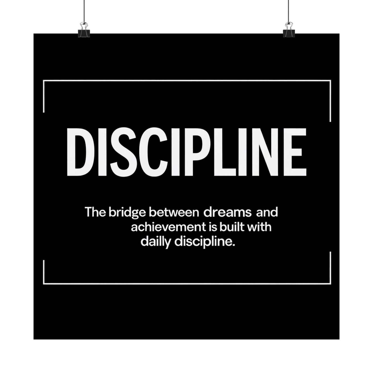 Discipline Horizontal Poster