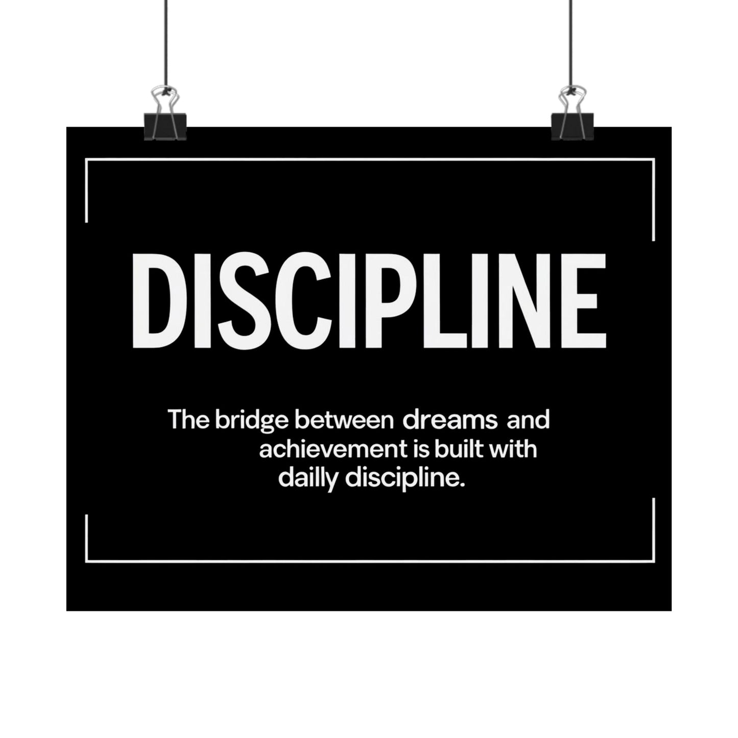 Discipline Horizontal Poster