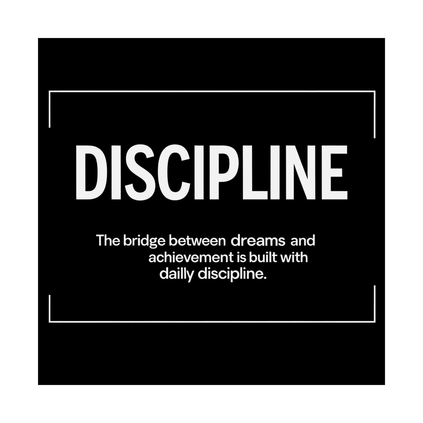 Discipline Horizontal Poster