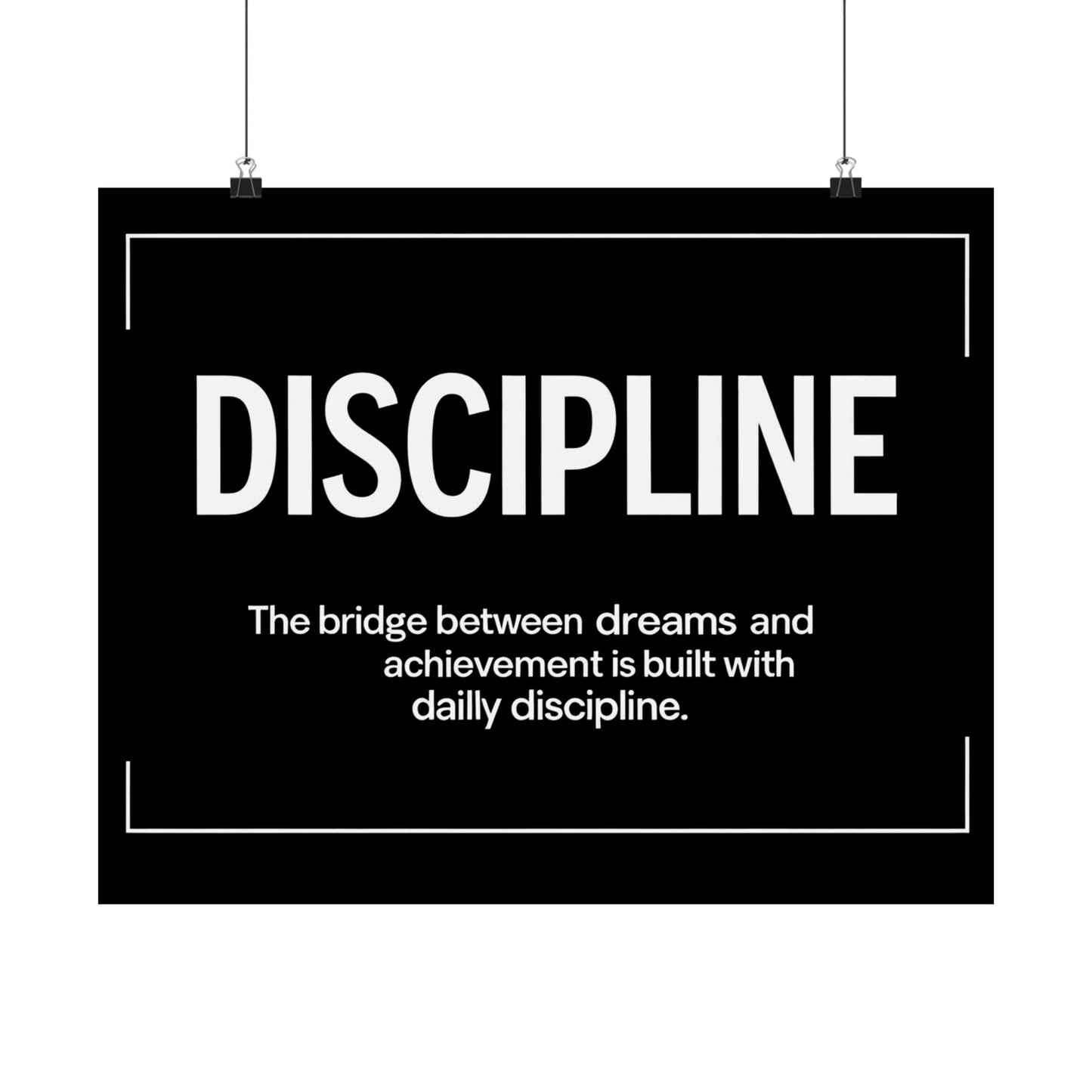 Discipline Horizontal Poster
